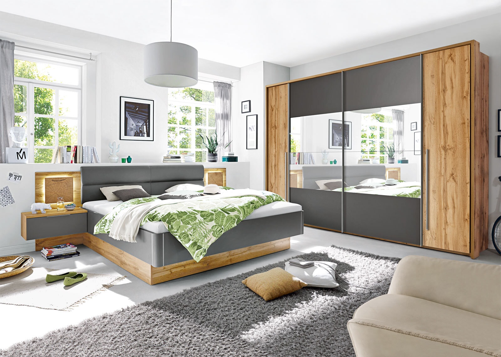 Passepartoutrahmen Forest Holznachbildung Eiche für Kleiderschrank Forest