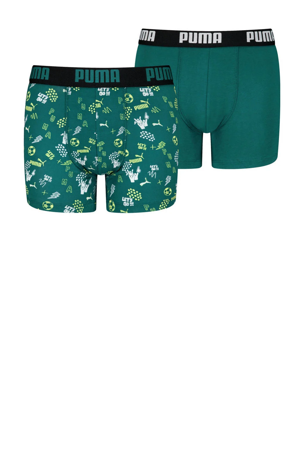 Puma boxershort- set van 2 groen