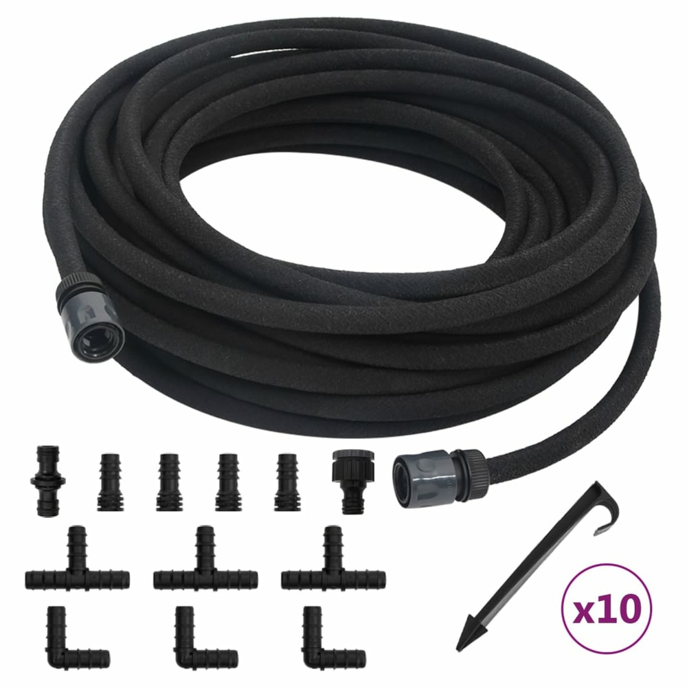 Tuyau d'arrosage de jardin noir 0,6