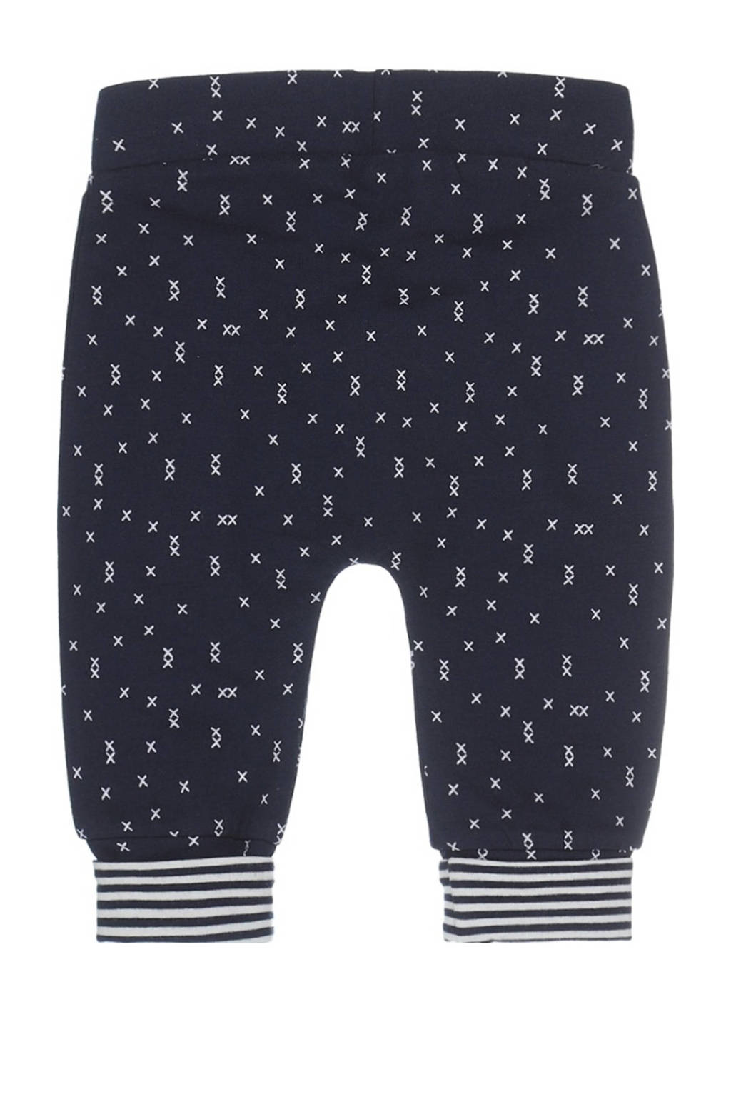 Dirkje baby broek met katoen donkerblauw/wit
