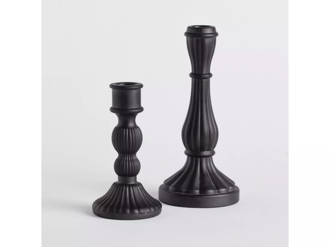 Bougeoir Markus Noir Moyen 15 x 8 x 8