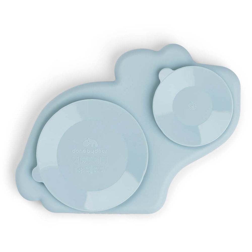 Køb DonebyDeer Blå Silicone Stick&Stay Tallerken Dotti
