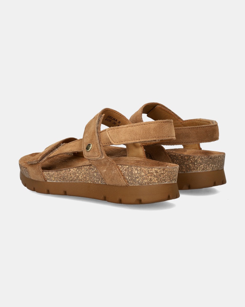 Panama Jack Selma Suede Sandalen  - cognac