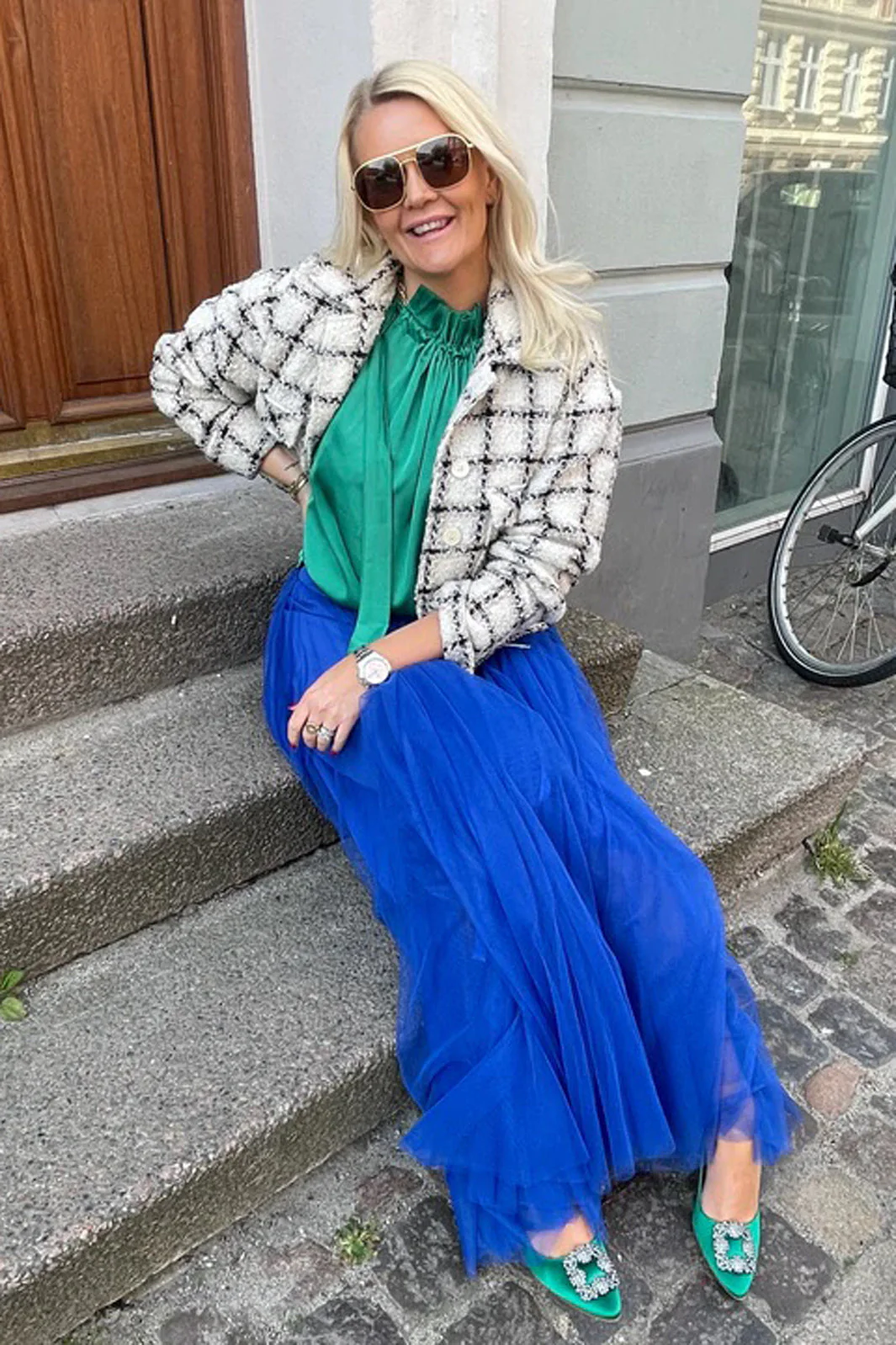 EMM Copenhagen Daisy Skirt electric blue