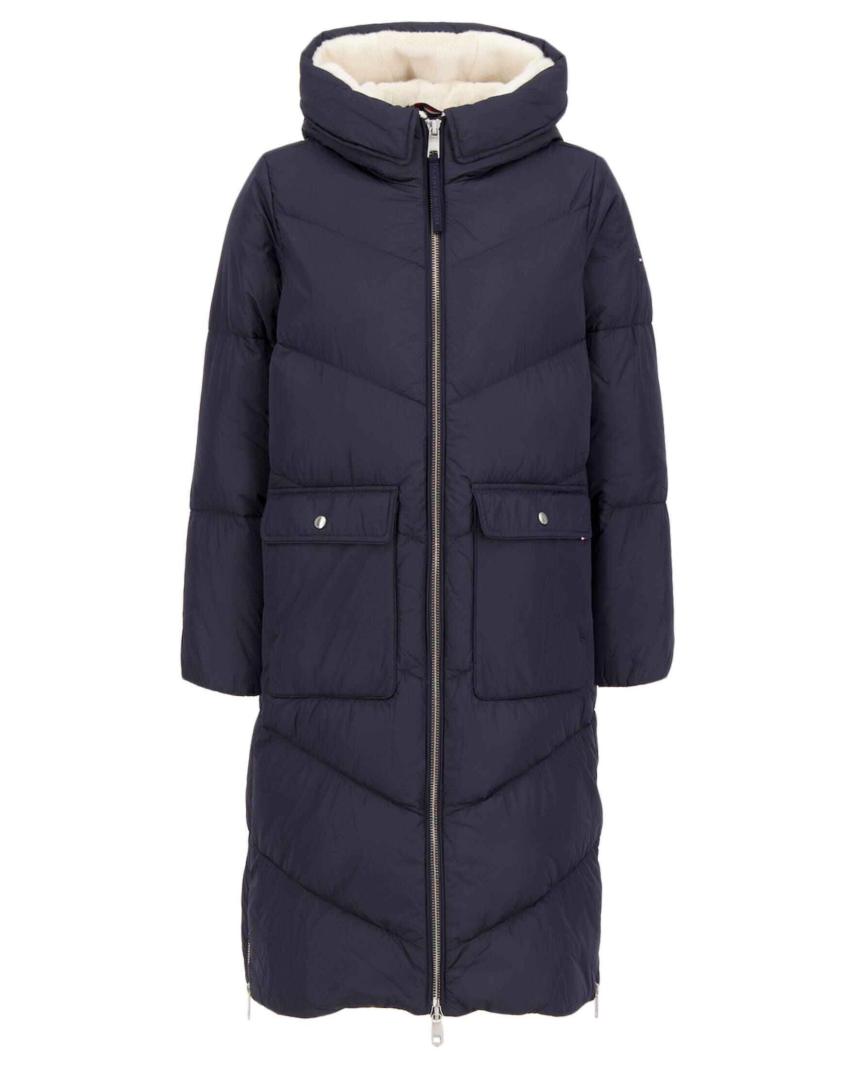 Tommy Hilfiger| Damen Steppjacke CHEVRON SORONA TEDDY lang