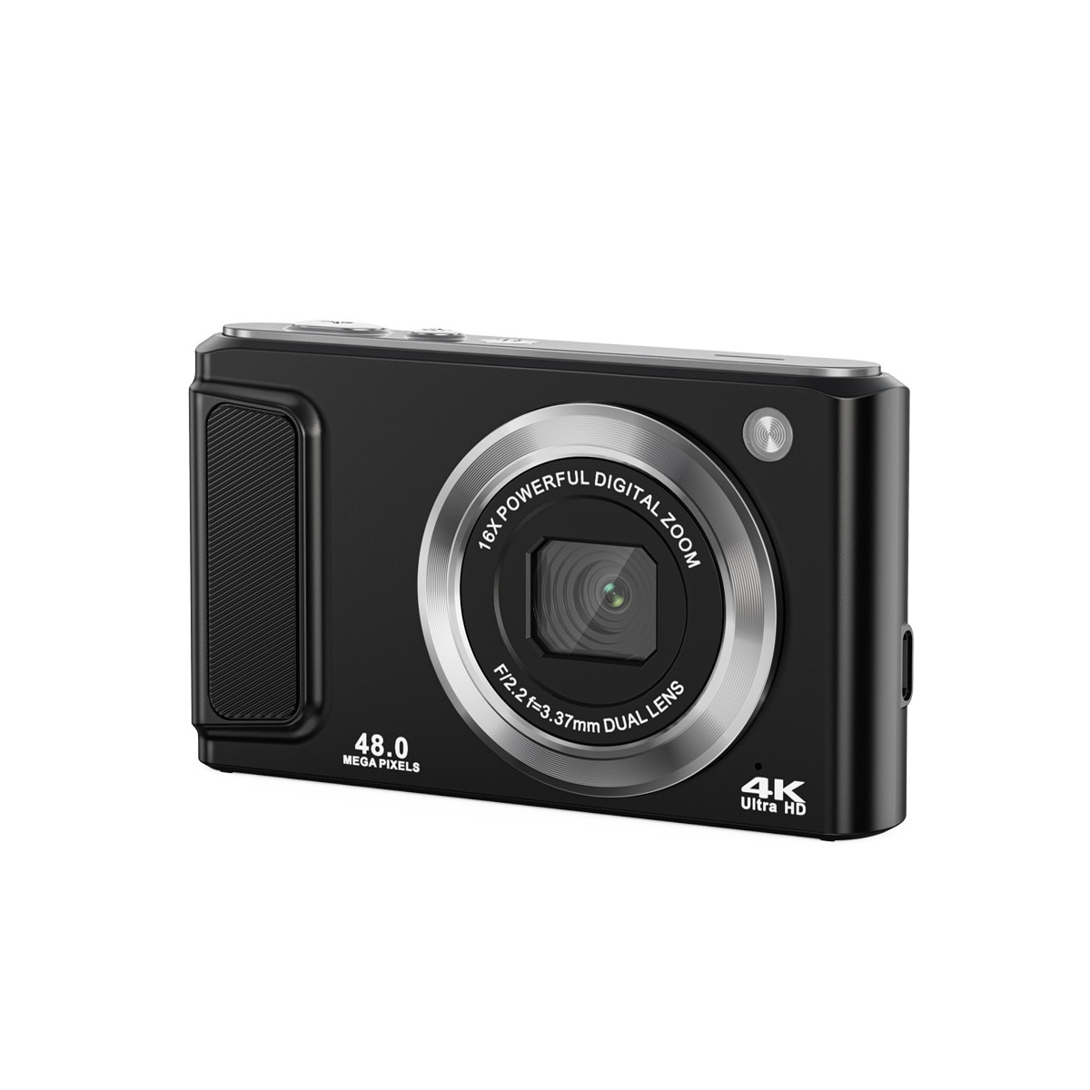 4K HD digitalkamera med stabilisering DC308 Sort