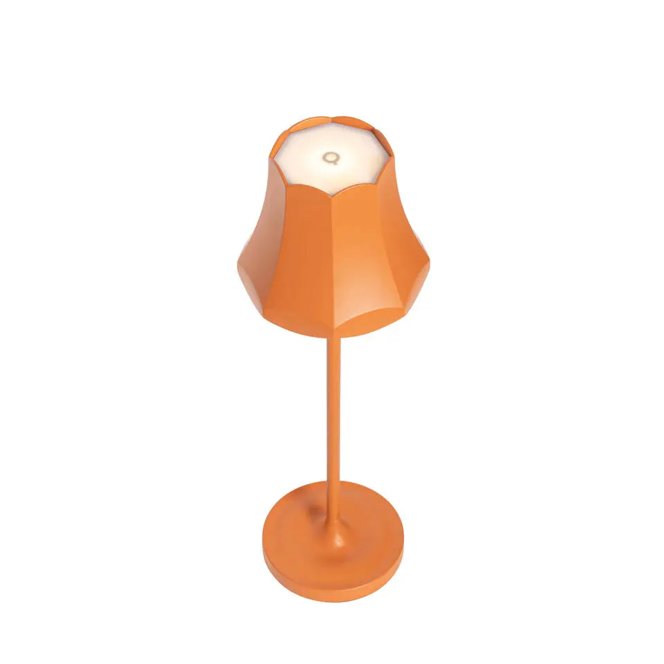 Qazqa tafellampen granny retro oranje geïntegreerde led
