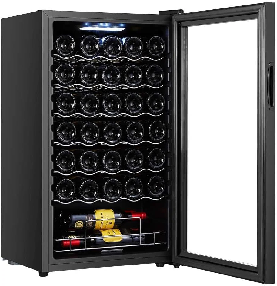 Cecotec cave à vin 34 bouteilles Bolero, 5–18°C, compresseur, LED, tactile