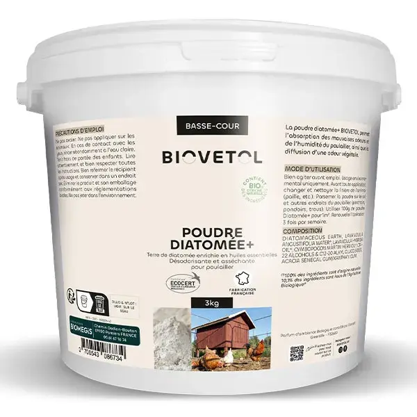 Biovetol - Pó de Terra Diatomácea Orgânica - 3 kg