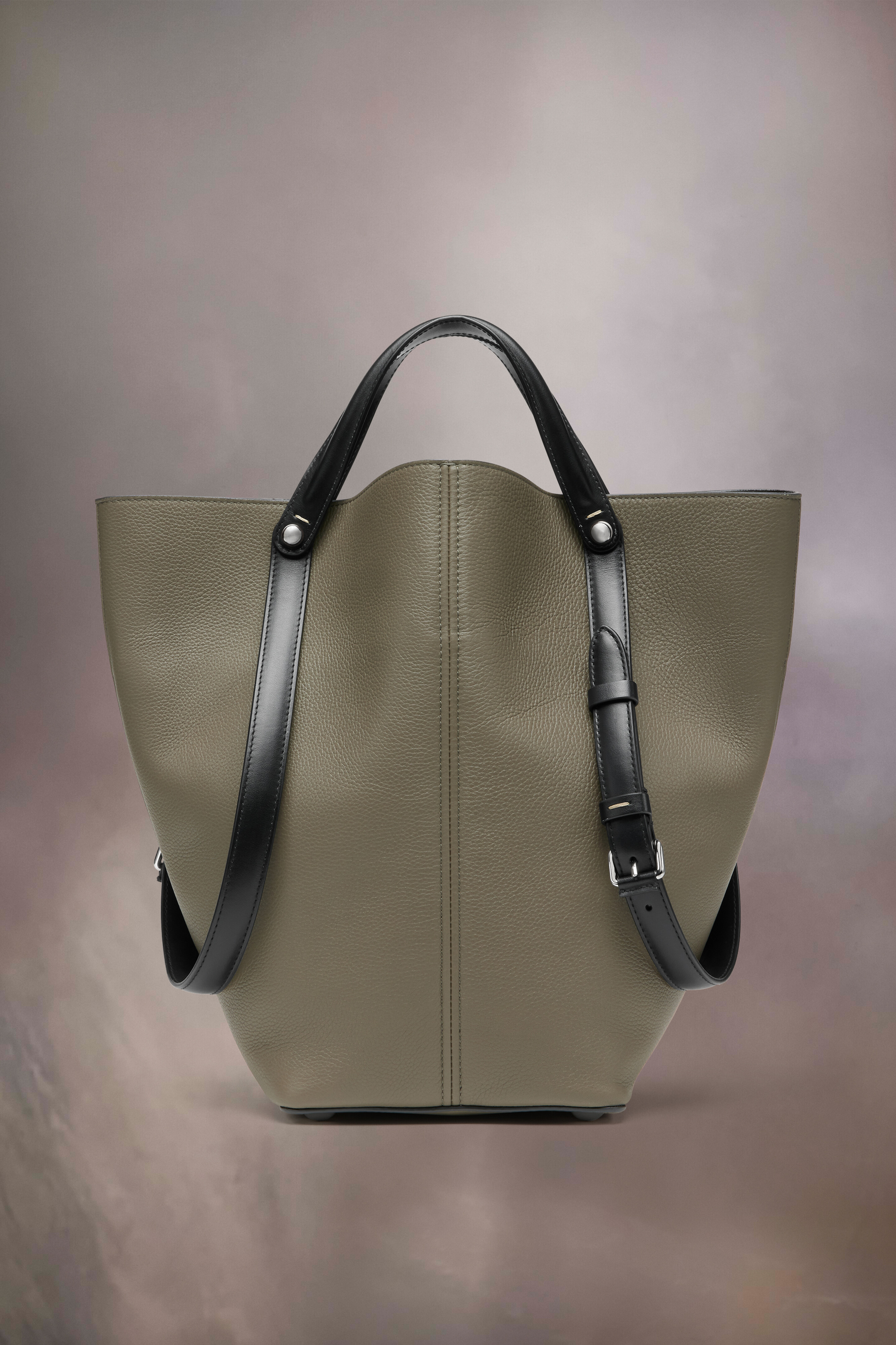 Sac Dress-age medium marron en cuir Graphite et noir