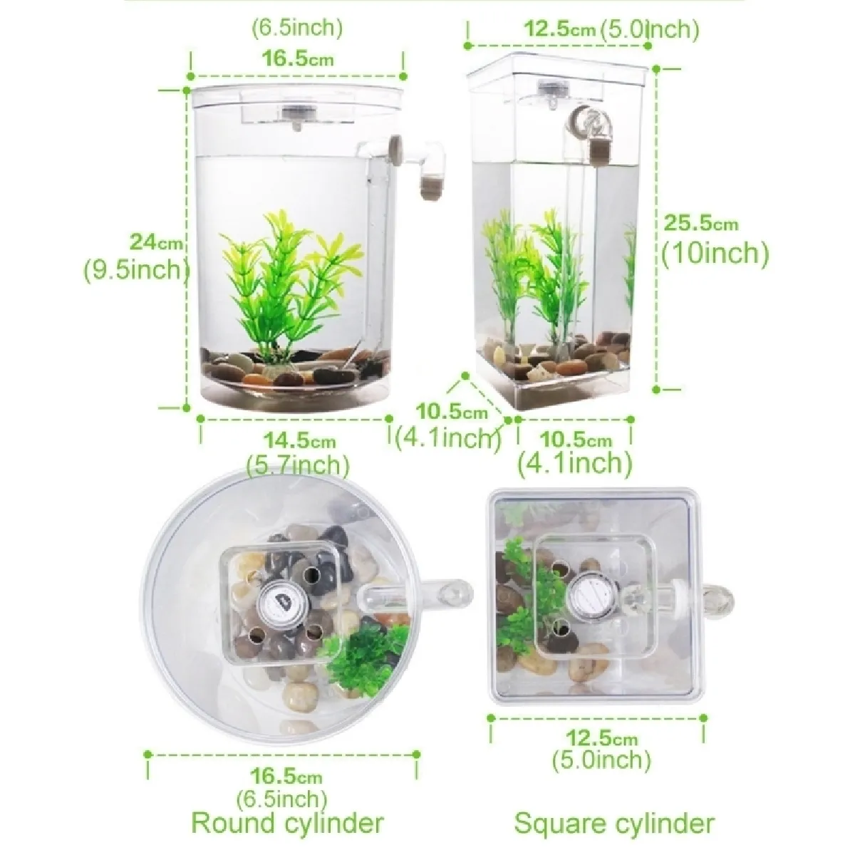 Wewoo Bol Aquarium avec LED - Mini Réservoir