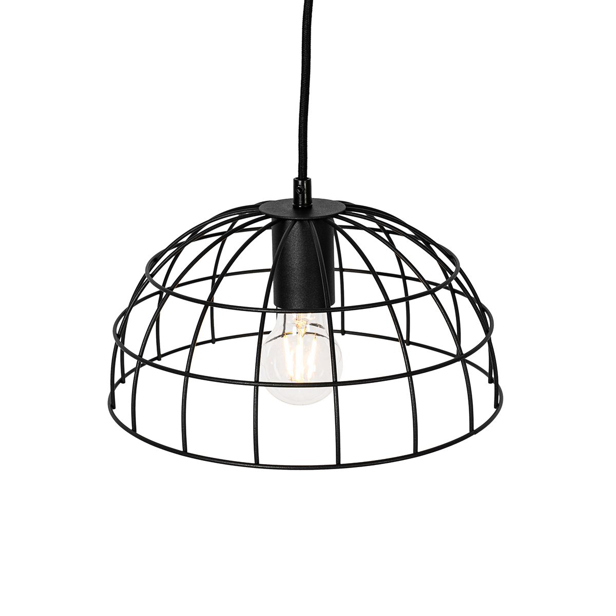 Industriële hanglamp zwart 3-lichts - Hanze