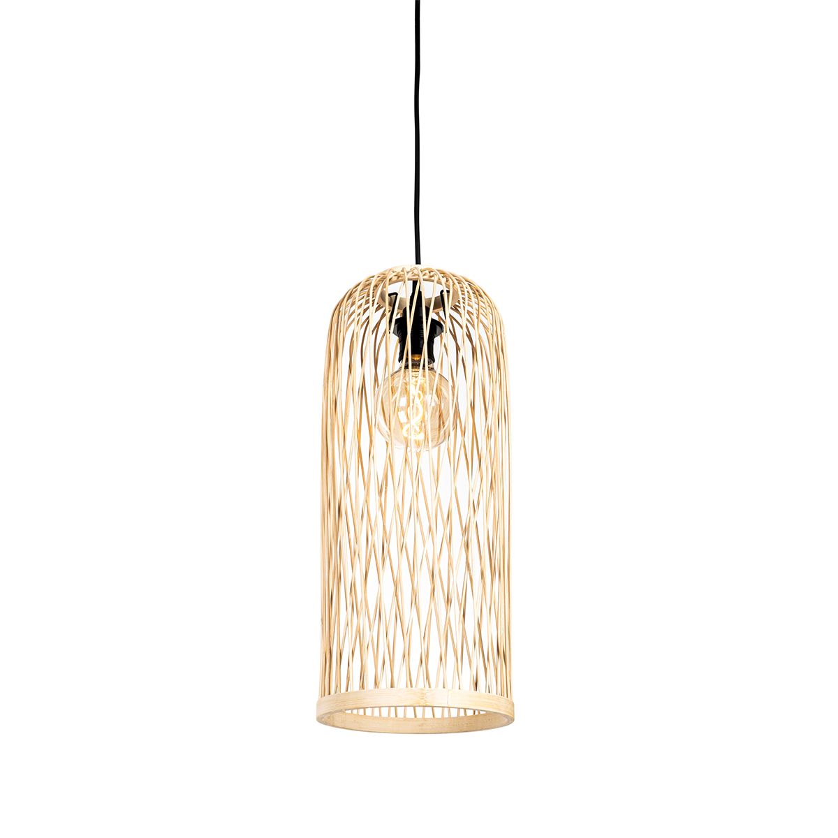 Landelijke buiten hanglamp rotan 3-lichts - Calamus