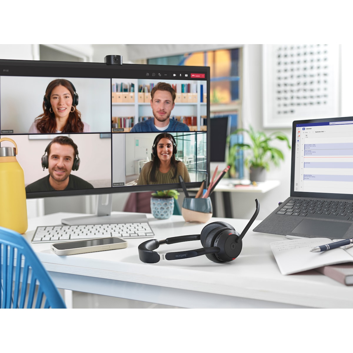 Jabra Evolve2 55 MS Teams USB-A hodetelefoner (sort)