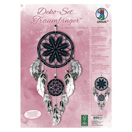 URSUS Deko Set Traumfänger schwarz / silber