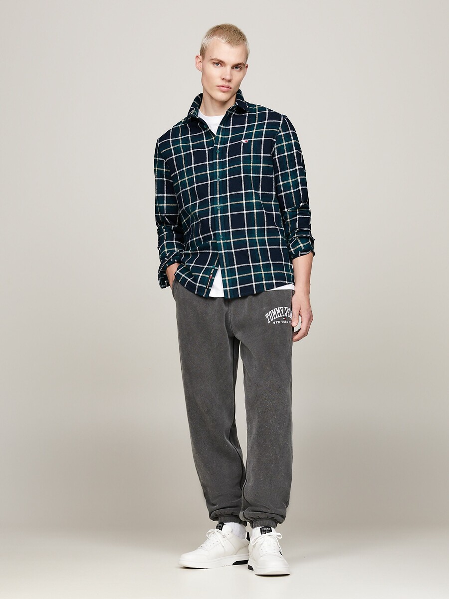 TOMMY JEANS<br>Camisa de flanela xadrez reta