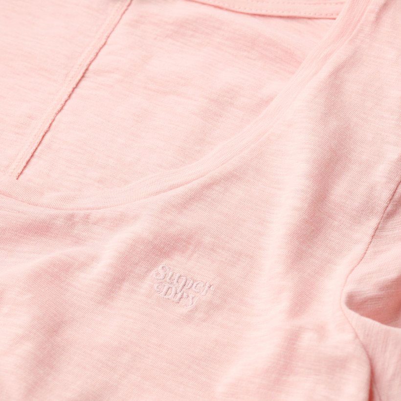 Superdry Scoop Neck T-Shirt Damen pale pink