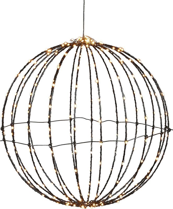 Luca Lighting - Kerstverlichting Bal - Warm Witte LED Lampjes - Ø40 cm - Zwart