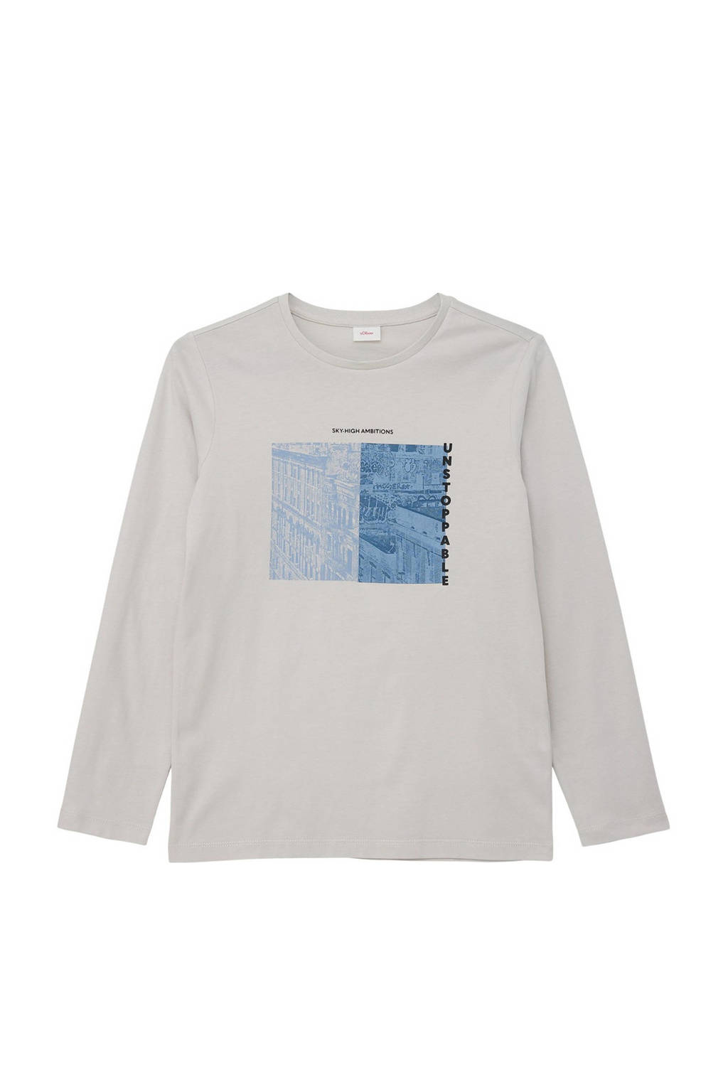 s.Oliver longsleeve met printopdruk ecru