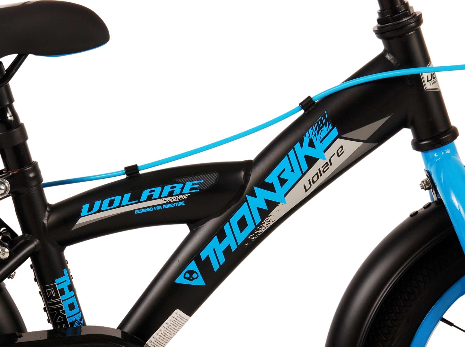 TPFSports Thombike Kinderfahrrad - Jungen - 14 Zoll - Rücktritt + Handbremse - Schwarz/Blau
