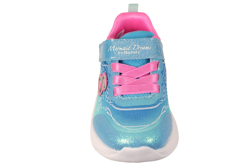 SKECHERS S LIGHTS MY DREAMERS LIL MERMAID BLUE GLITTER