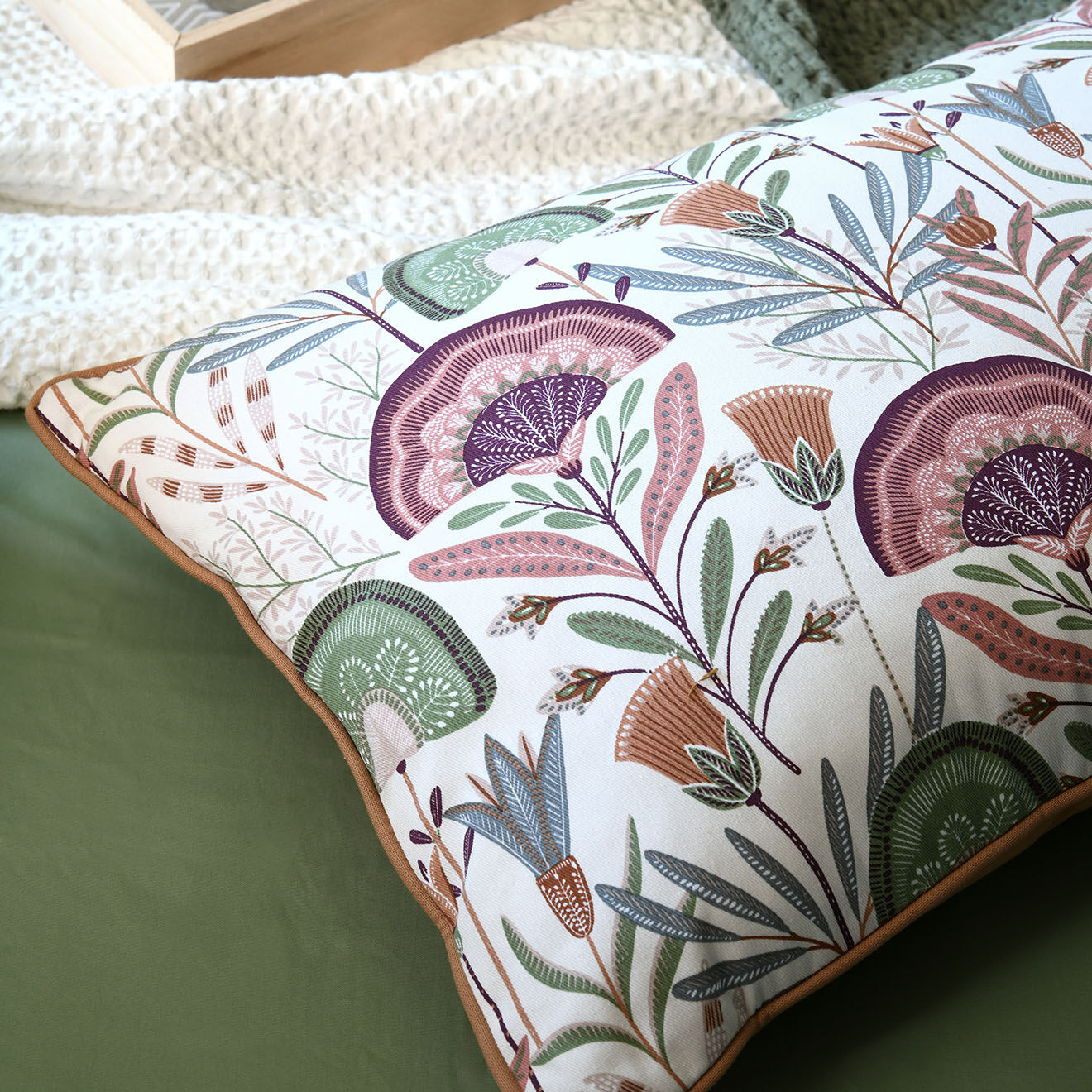 Stof Coussin Hilda Aveyron marsala - 40x60 cm