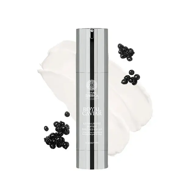 Creme de dia com peptídeos e efeito lifting extra da Natura Siberica para o rosto.