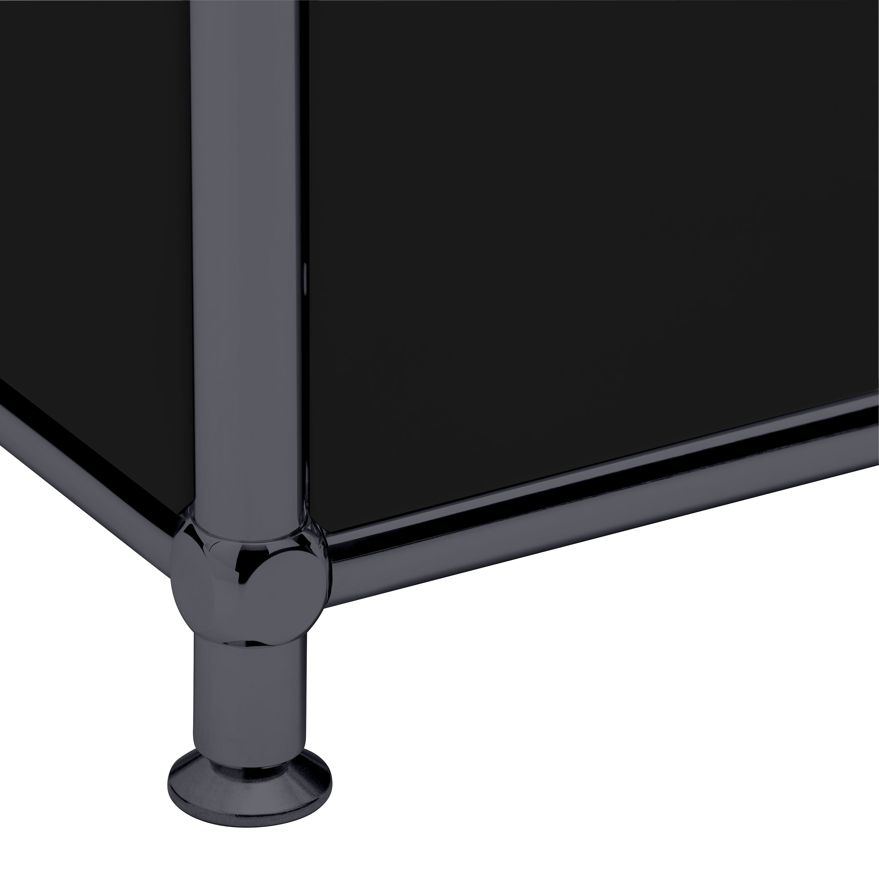 FLEXCUBE Salontisch - Schwarz / B: 77.5 cm x T: 77.5 cm x H: 43.5 cm