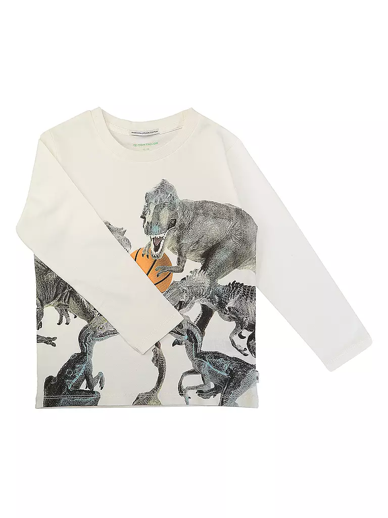 TOM TAILOR Jungen Langarmshirt  weiss