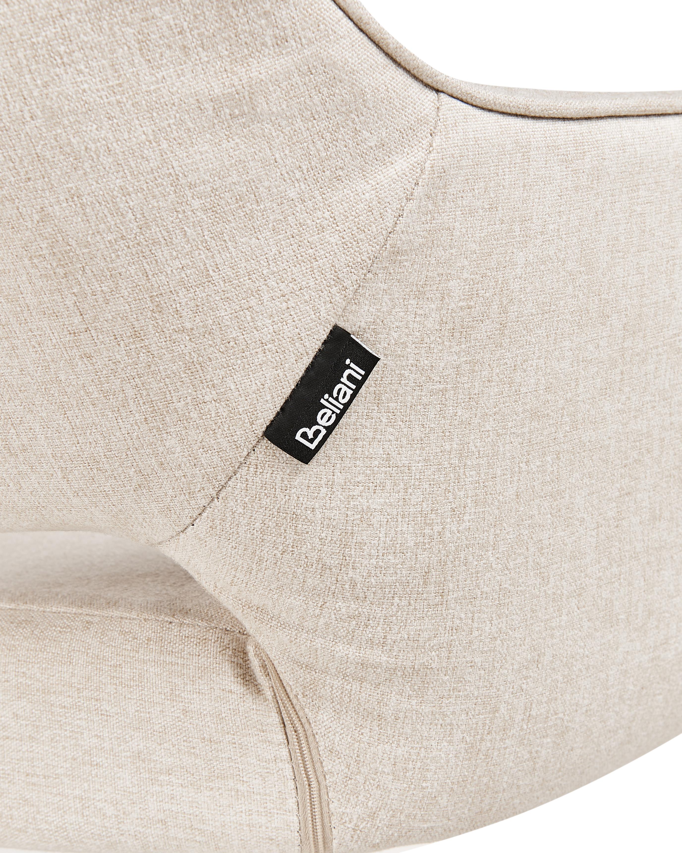 Set van 2 eetkamerstoelen draaibaar LOURES Lichtbeige