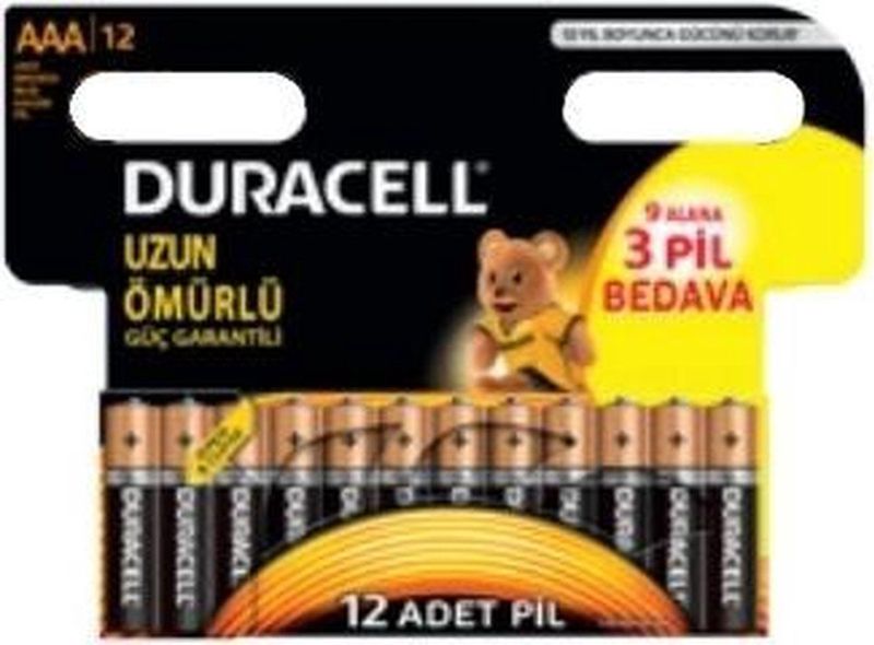 Duracell AAA Alkaline - Batterij  -  1,5 V - 12 stuks