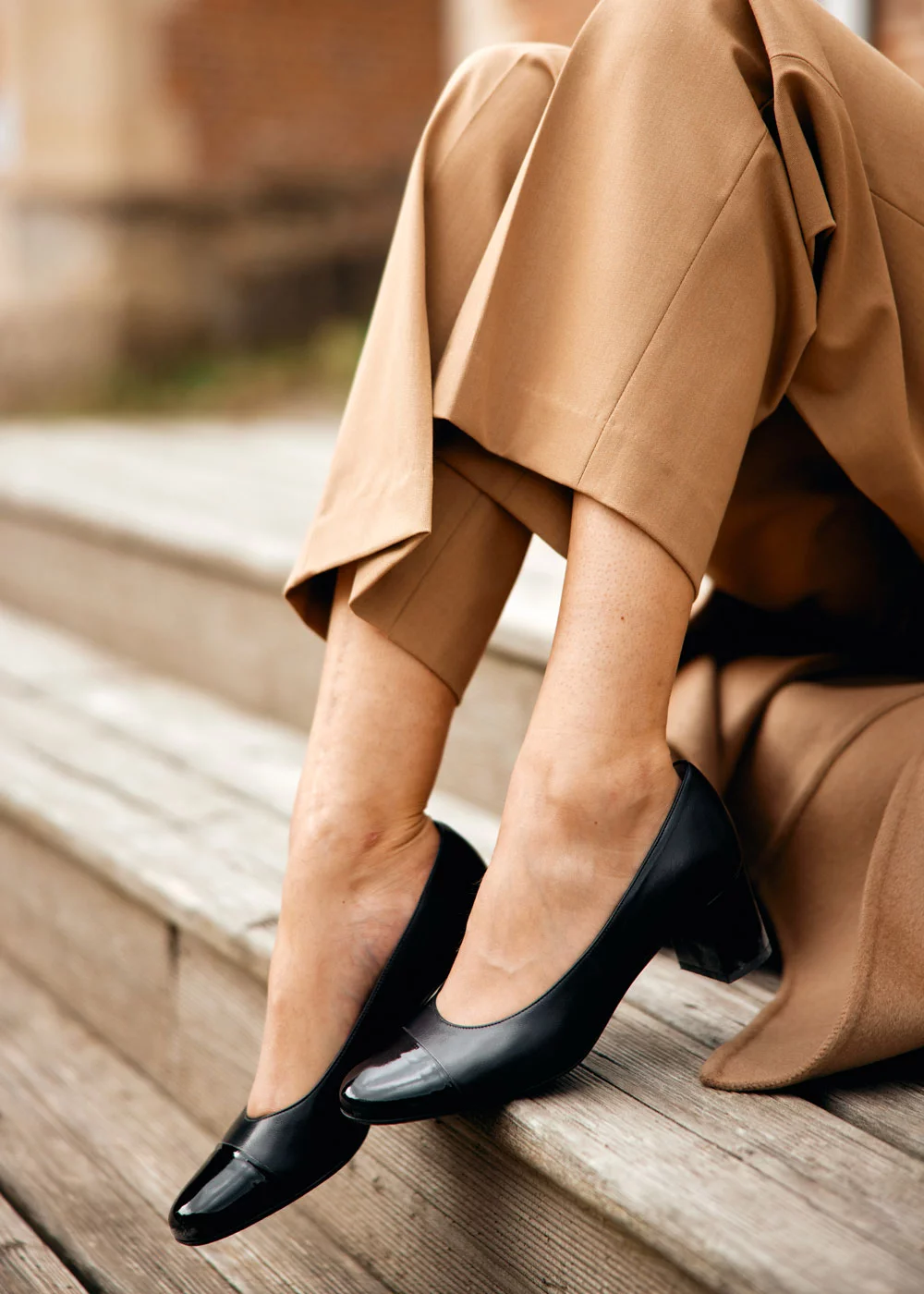 ESCARPIN EMPOLI CUIR ET POINTE VERNIS NOIR