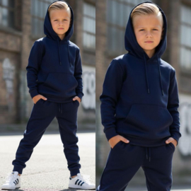 Basic hooded boys set - navy