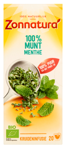 Zonnatura Munt Thee 100% Bio 20 stuks