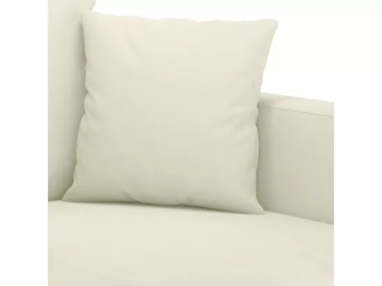 Ensemble de canapés 2 pcs avec coussins Crème Velours