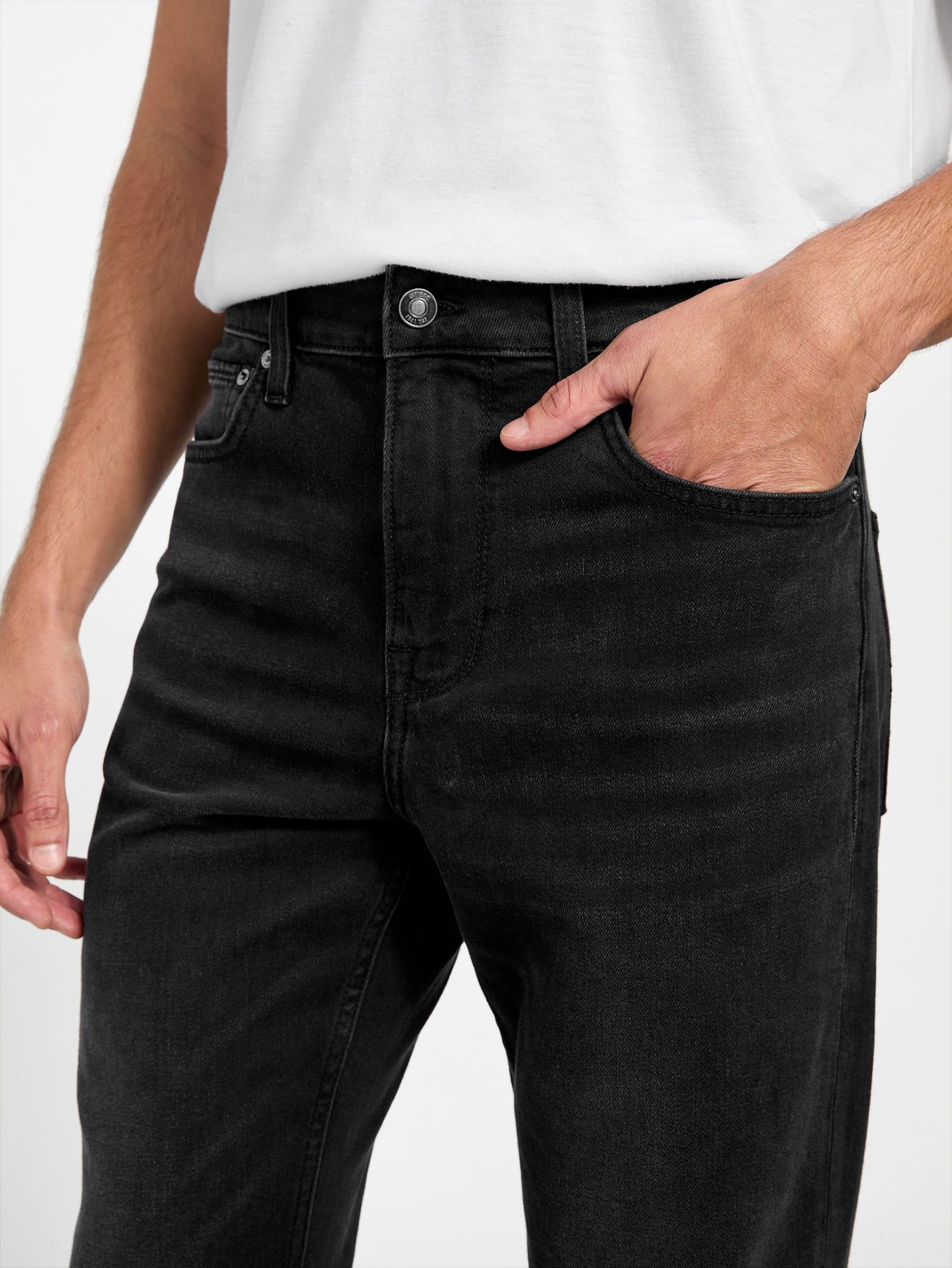 Calça jeans reta Eco Mason de corte regular