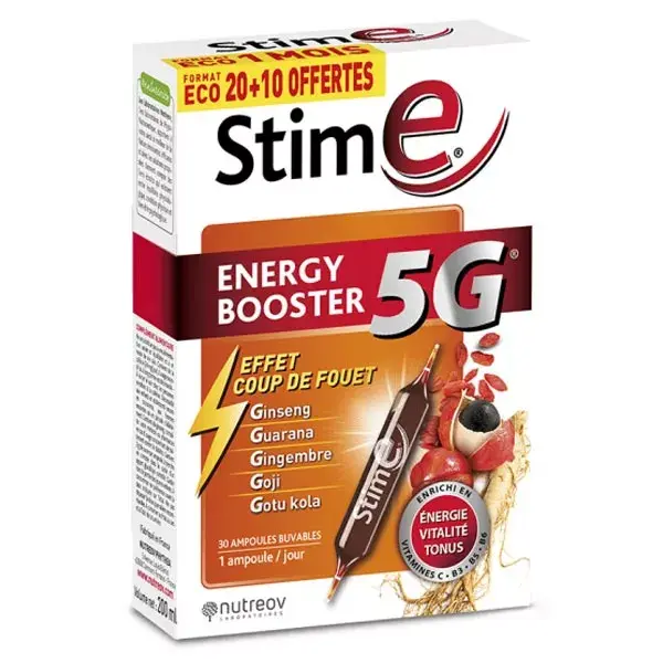 Nutreov Physcience Stim E Energy Booster 5G 20 ampolas + 10 grátis