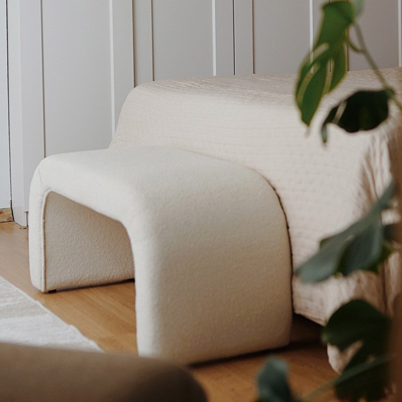 Atelier del Sofa Banc Nu blanc - 106x45x46 cm
