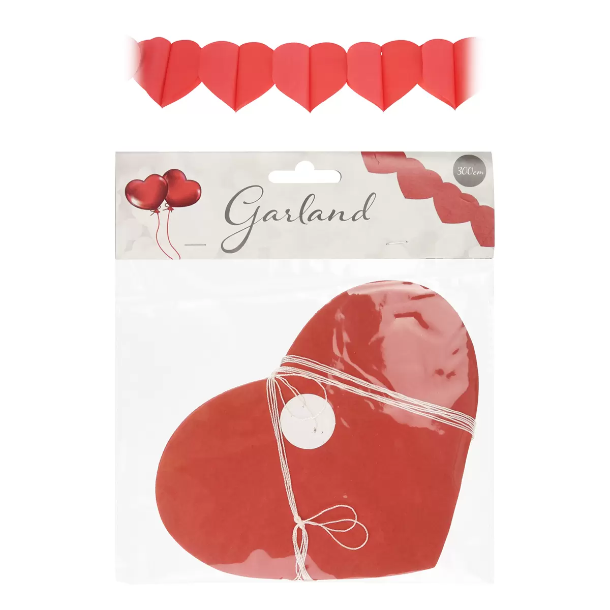 Girlande Herzform Rot