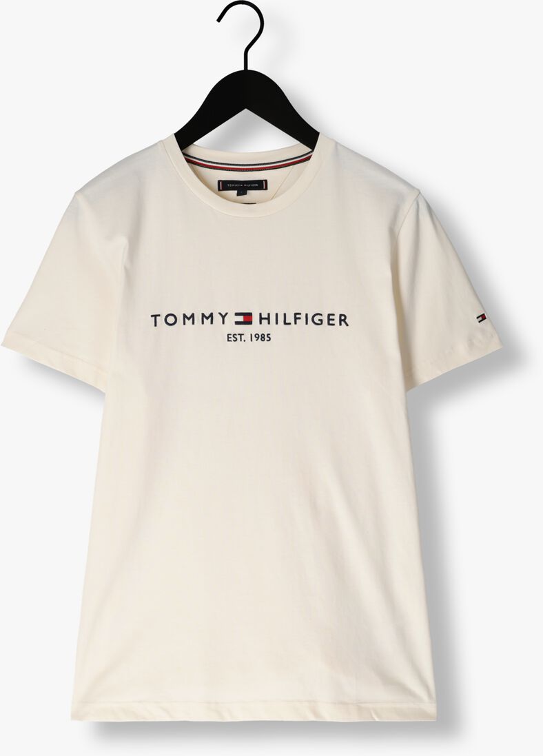 TOMMY HILFIGER beige tommy hilfiger t-shirt tommy logo tee