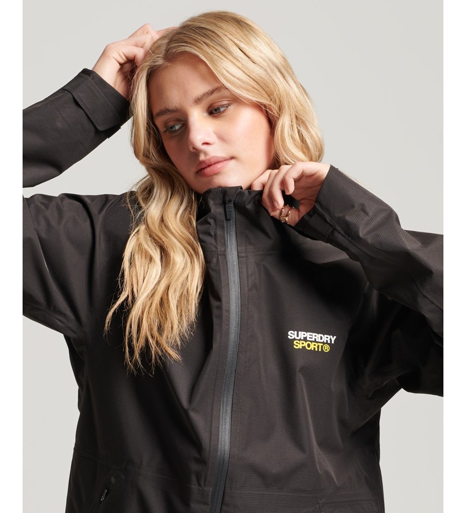 Jaqueta impermeável Superdry, preta