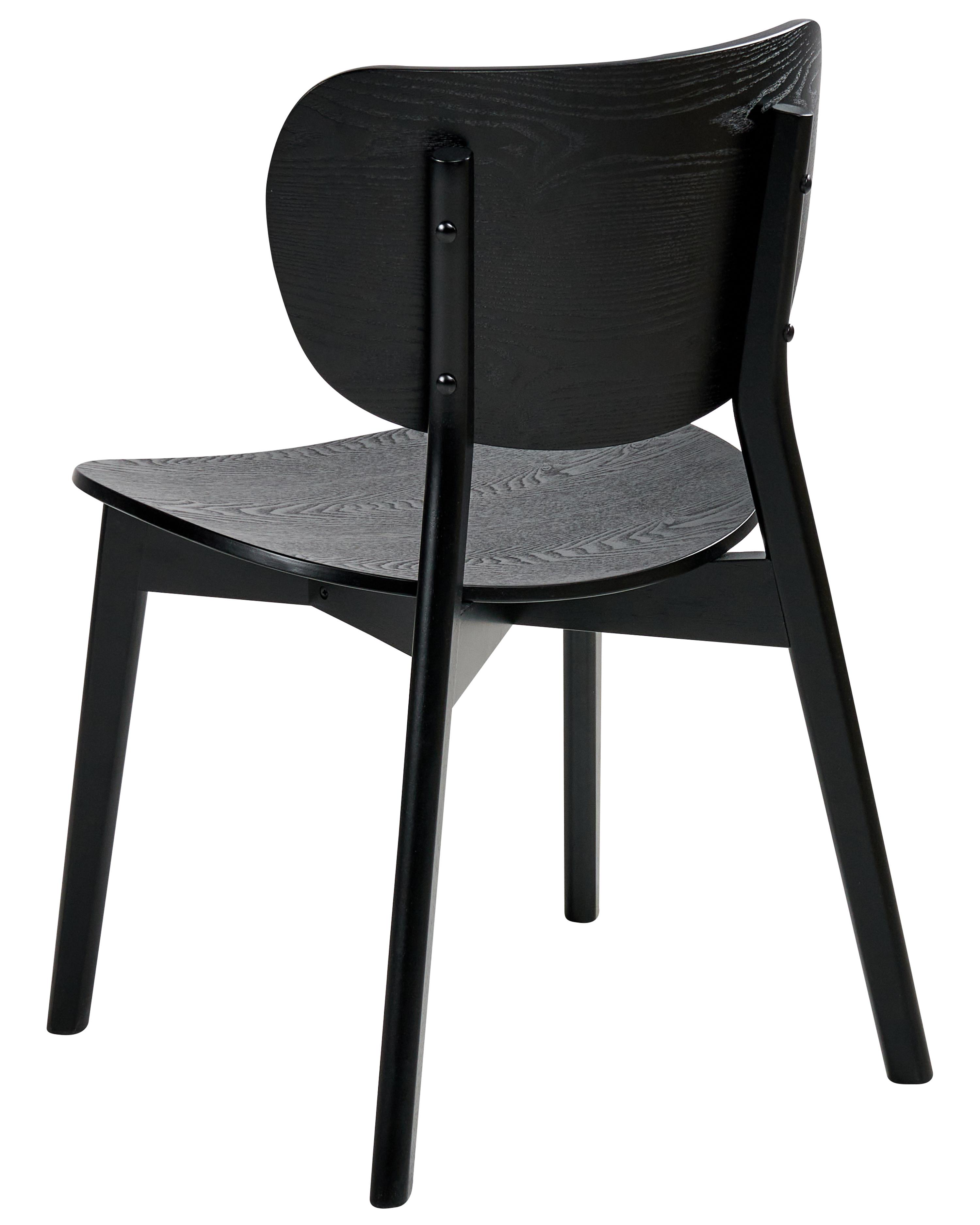 Set van 2 eetkamerstoelen OVERLY Hout Zwart