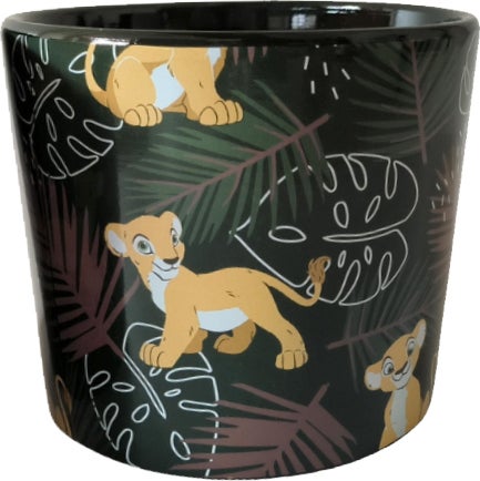 Disney bloempot Leeuwenkoning zwart D 8,5 H 11 cm