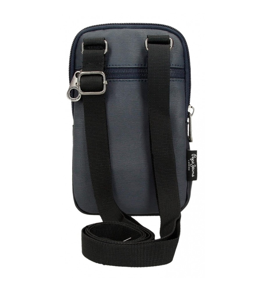Bolsa de ombro com suporte para celular Pepe Jeans Hatfield azul marinho