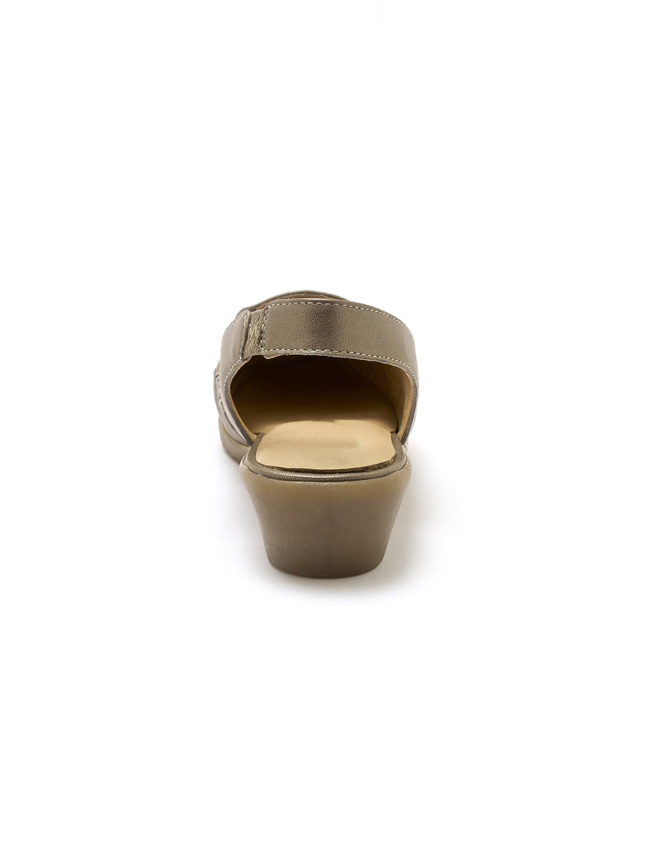 Sandales élastiquées tout cuir