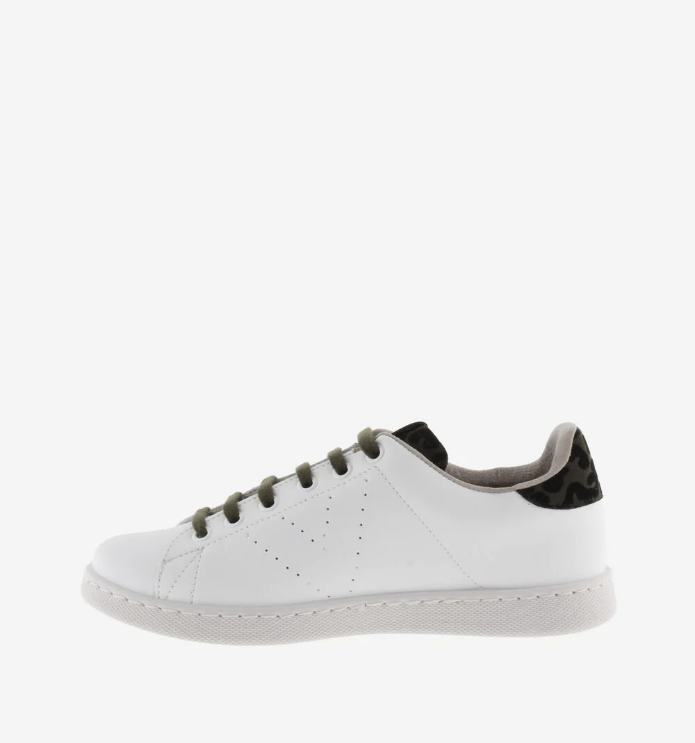 TENIS FAUX LEATHER & LEOPARDKAKI