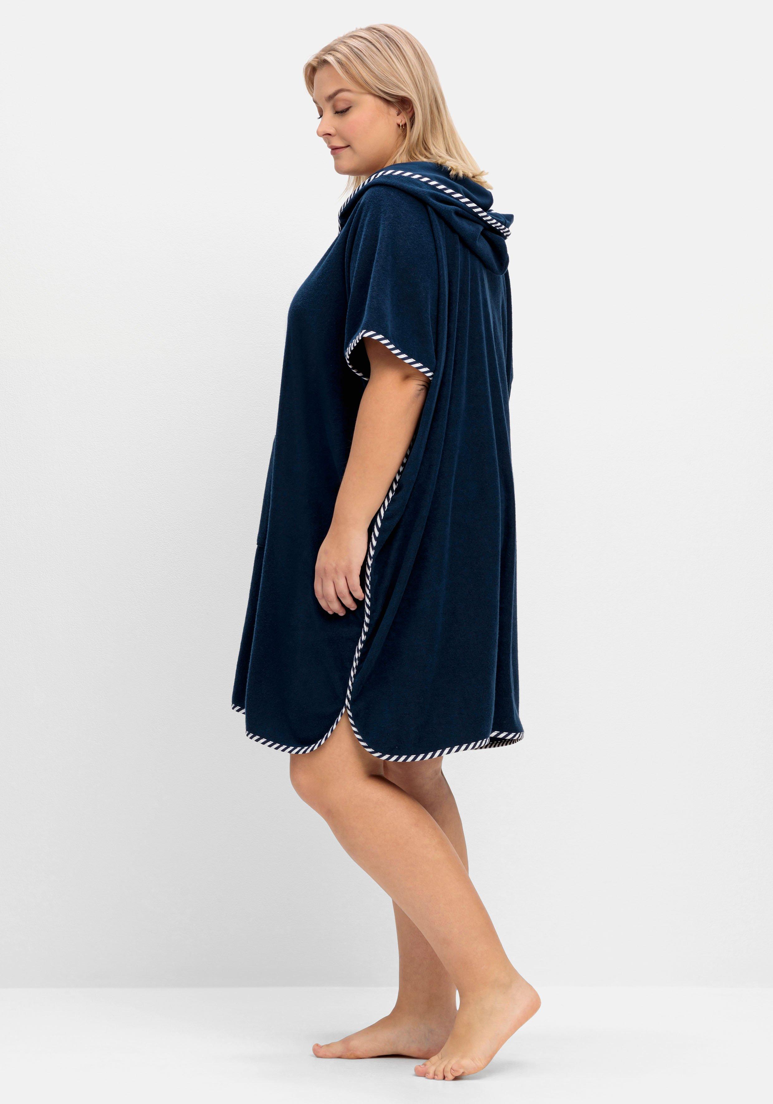 Bade-Poncho mit Kapuze, aus Frottee