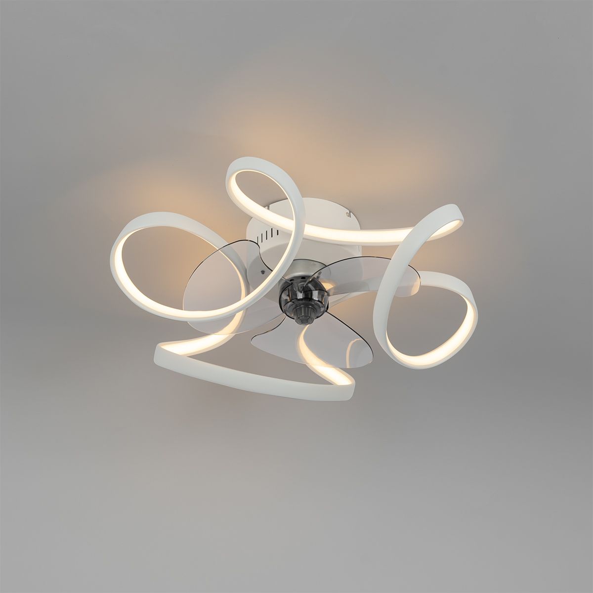 Plafondventilator wit 55cm incl. LED dimbaar met afstandsbediening - Mandy