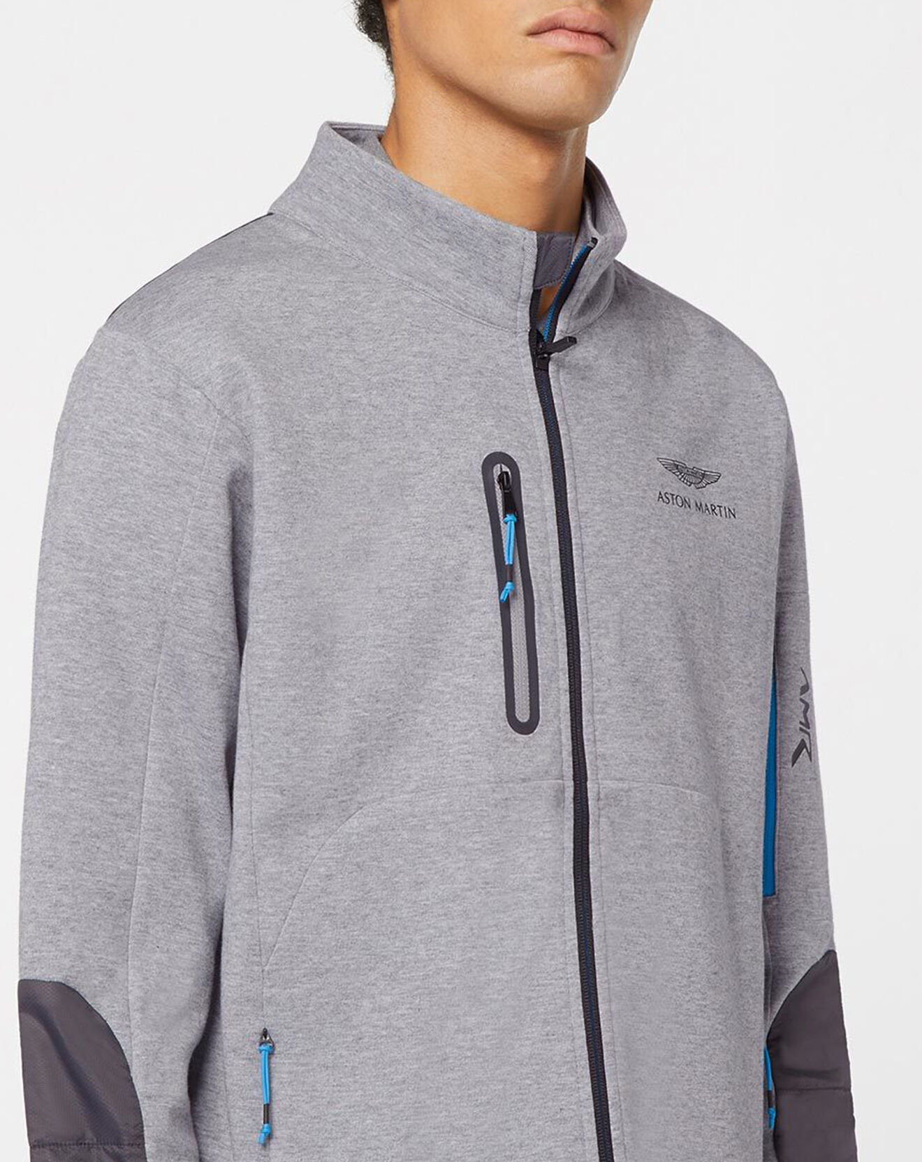 Hackett London Blouson Sweat Hybride Aston Martin Racing  gris
