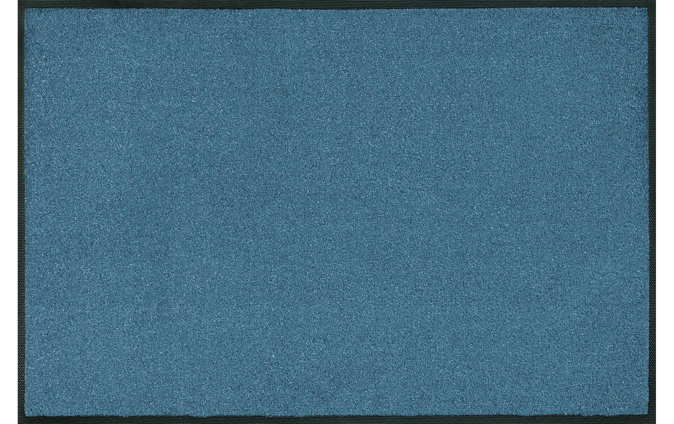 Fussmatte Stahlblau, 75 cm x 120 cmPflegeleichte und rutschfeste Schmutzfangmatte